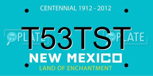 T53TST New Mexico License Plate