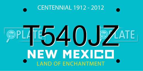 T540JZ New Mexico License Plate