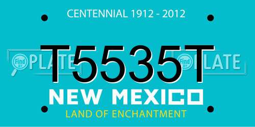T5535T New Mexico License Plate
