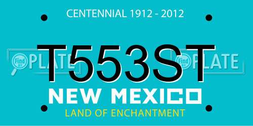 T553ST New Mexico License Plate