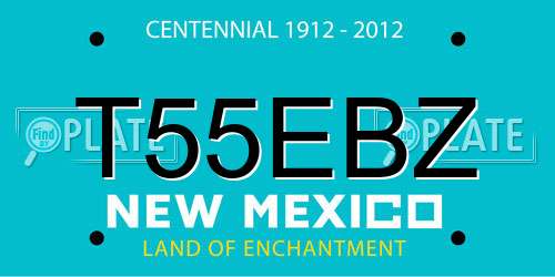 T55EBZ New Mexico License Plate