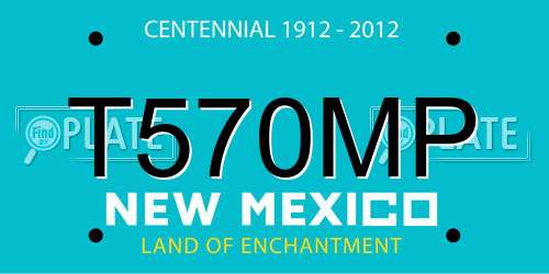 T570MP New Mexico License Plate