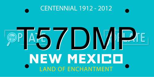 T57DMP New Mexico License Plate