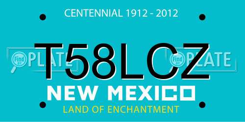T58LCZ New Mexico License Plate