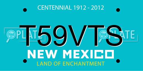 T59VTS New Mexico License Plate
