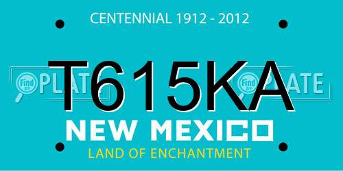 T615KA New Mexico License Plate