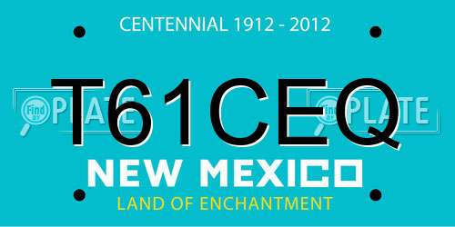 T61CEQ New Mexico License Plate