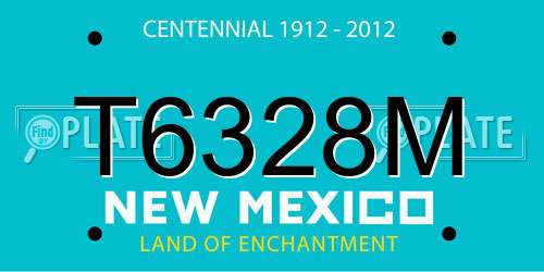 T6328M New Mexico License Plate