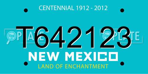 T642123 New Mexico License Plate