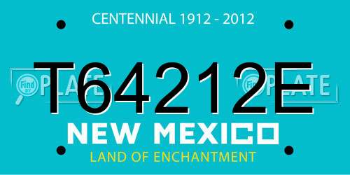 T64212E New Mexico License Plate