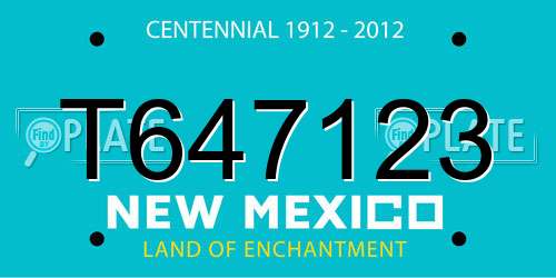 T647123 New Mexico License Plate