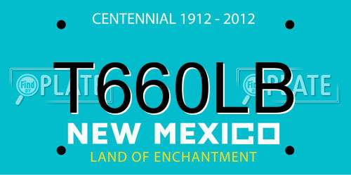 T660LB New Mexico License Plate