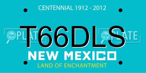 T66DLS New Mexico License Plate