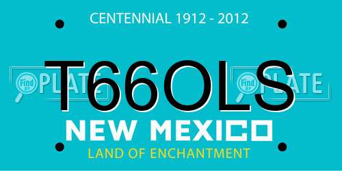 T66OLS New Mexico License Plate