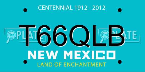 T66QLB New Mexico License Plate
