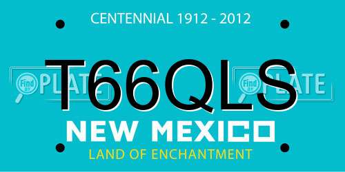 T66QLS New Mexico License Plate