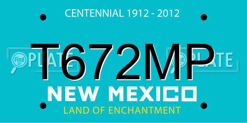 T672MP New Mexico License Plate