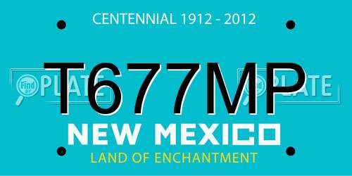 T677MP New Mexico License Plate