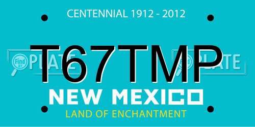 T67TMP New Mexico License Plate