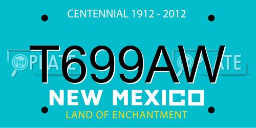 T699AW New Mexico License Plate