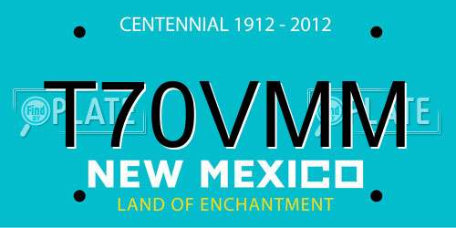 T70VMM New Mexico License Plate