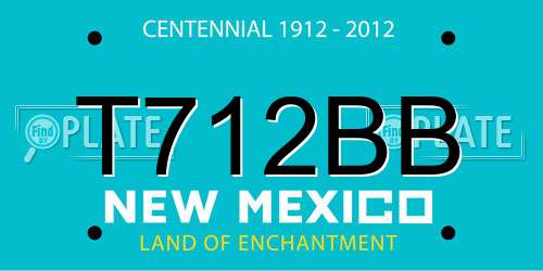 T712BB New Mexico License Plate