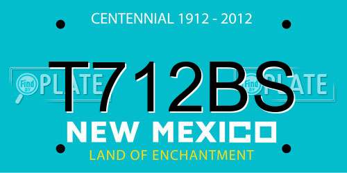 T712BS New Mexico License Plate