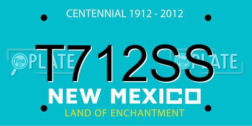 T712SS New Mexico License Plate