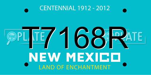 T7168R New Mexico License Plate