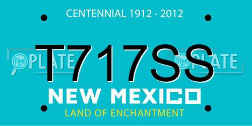 T717SS New Mexico License Plate