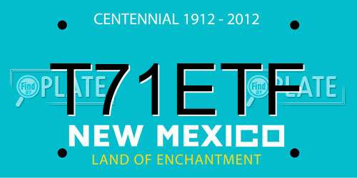 T71ETF New Mexico License Plate