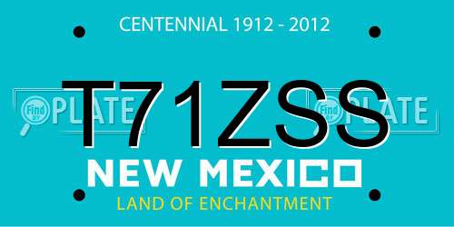 T71ZSS New Mexico License Plate