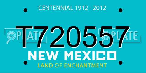 T720557 New Mexico License Plate