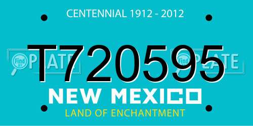 T720595 New Mexico License Plate
