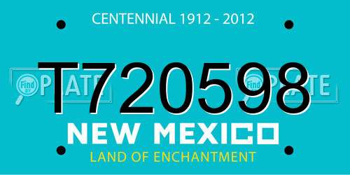 T720598 New Mexico License Plate