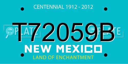 T72059B New Mexico License Plate