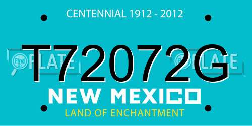 T72072G New Mexico License Plate