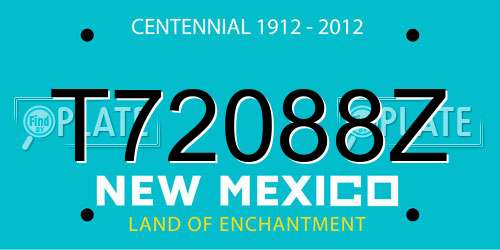 T72088Z New Mexico License Plate
