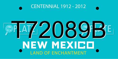 T72089B New Mexico License Plate