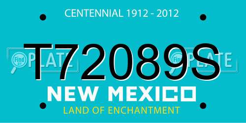 T72089S New Mexico License Plate