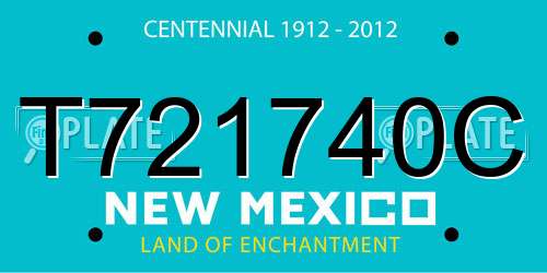T721740C New Mexico License Plate
