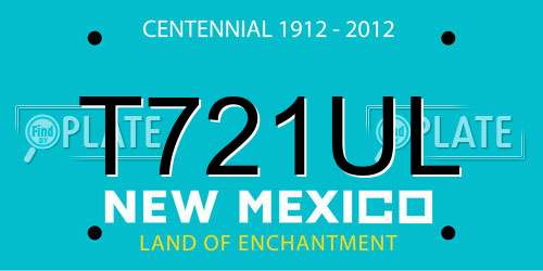 T721UL New Mexico License Plate