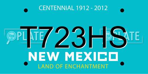 T723HS New Mexico License Plate