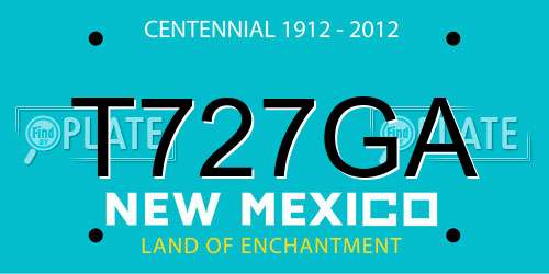 T727GA New Mexico License Plate
