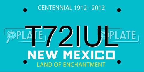 T72IUL New Mexico License Plate