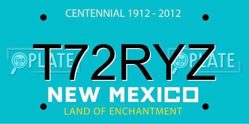 T72RYZ New Mexico License Plate