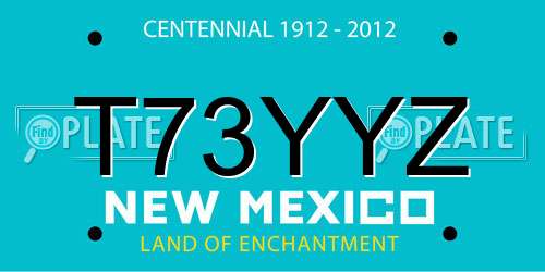 T73YYZ New Mexico License Plate