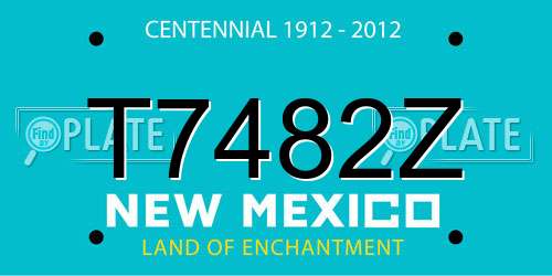 T7482Z New Mexico License Plate