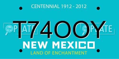 T74OOY New Mexico License Plate
