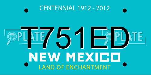 T751ED New Mexico License Plate